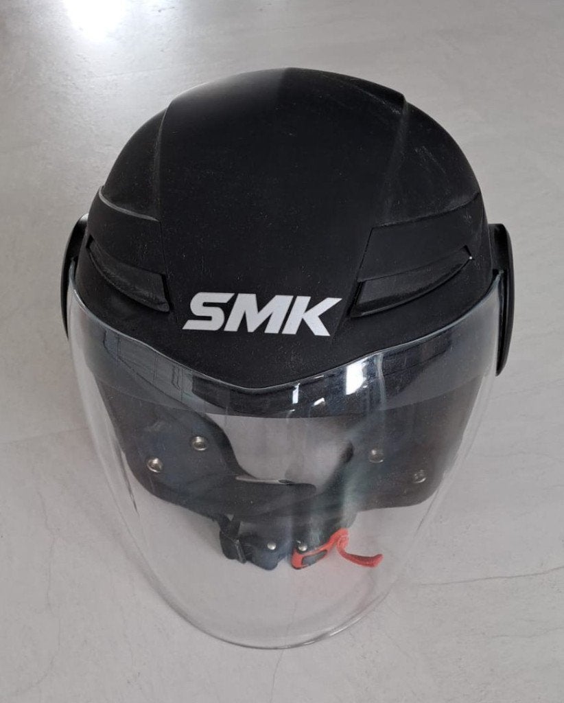 SMK scooter helm met vizier maat S, Ophalen, Gebruikt, Small, Overige merken