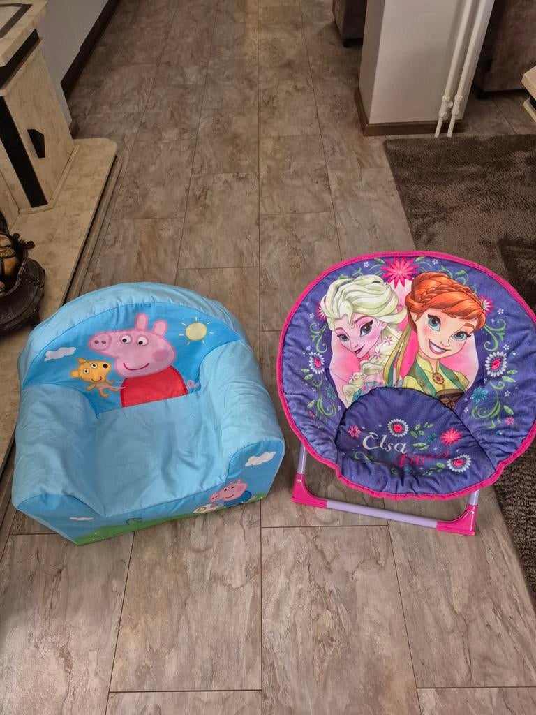 Kinderstoeltjes: Peppa Pig, Frozen en Eenhoorn 5uro per stuk, Ophalen of Verzenden, Gebruikt
