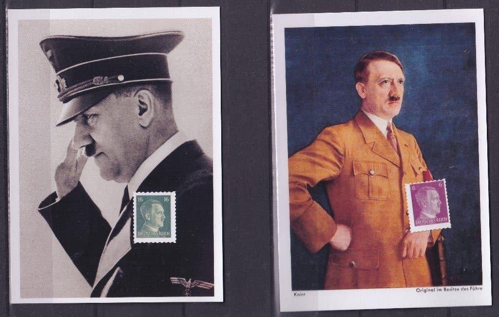 A230) 2x Propagandakaart WO2 modern maakwerk, Ophalen of Verzenden, Duitse Keizerrijk, Postfris