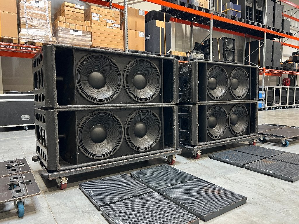 2x Nexo RS18C 2x18" 146dB sub + dolly + 2x wheel board, Gebruikt, Subwoofer, Ophalen of Verzenden, 150 watt of meer