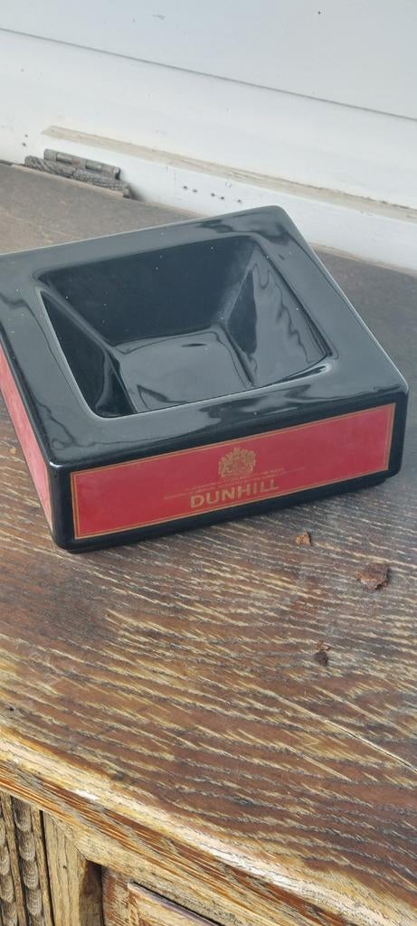 Vintage Dunhill Asbak - Zwart met Rood Accent, Ophalen, Gebruikt, Asbak