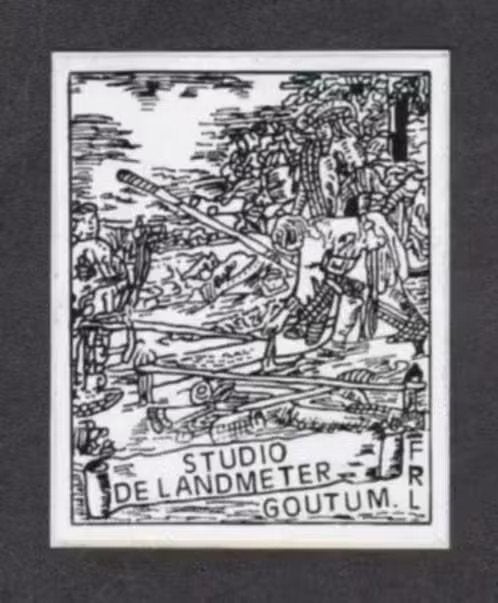 Sticker Goutum Friesland Studio De Landmeter Radio-amateur 1, Ophalen of Verzenden, Zo goed als nieuw