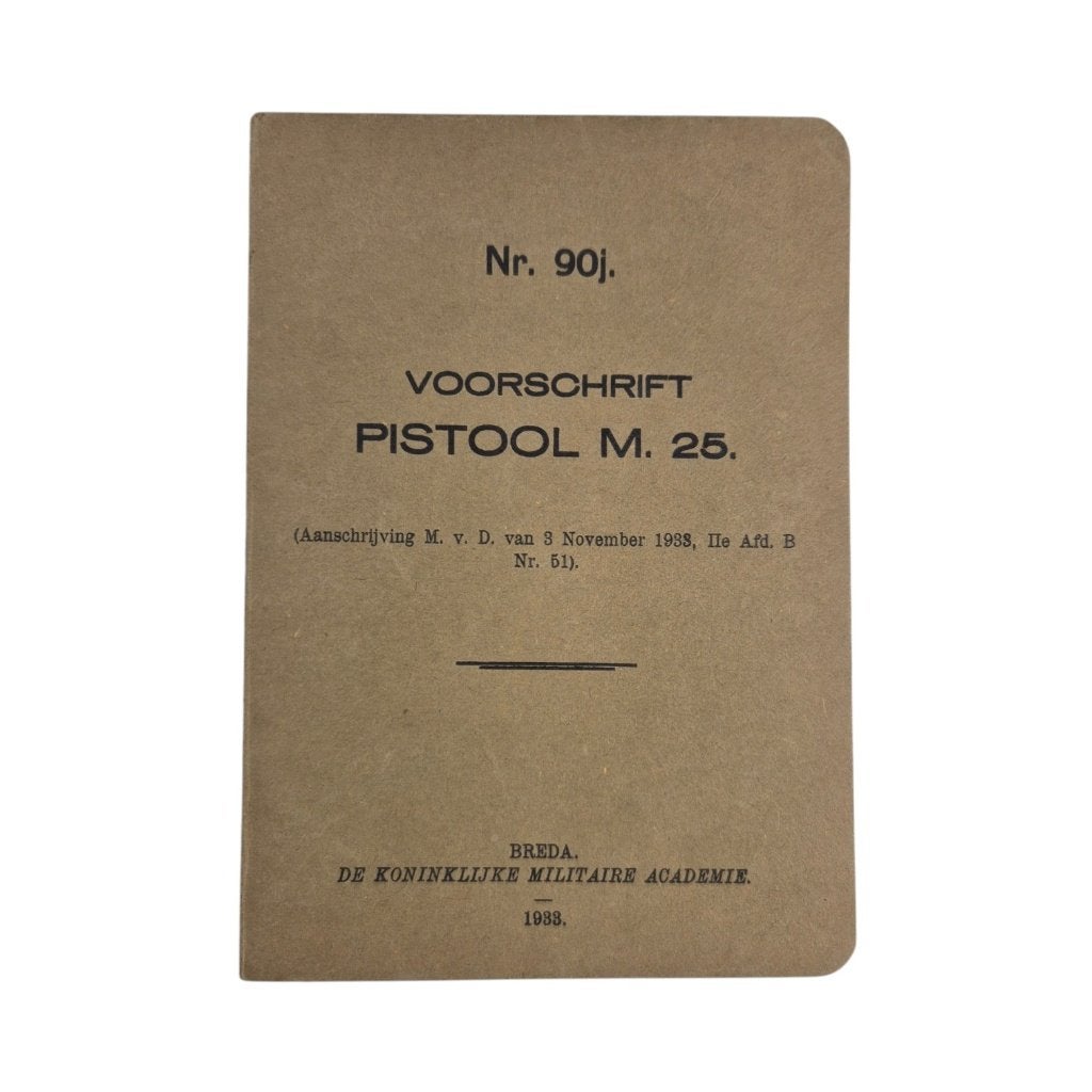 Nederlands voorschrift Pistool m25 Nr. 90j, -, -, Overige typen, Ophalen of Verzenden