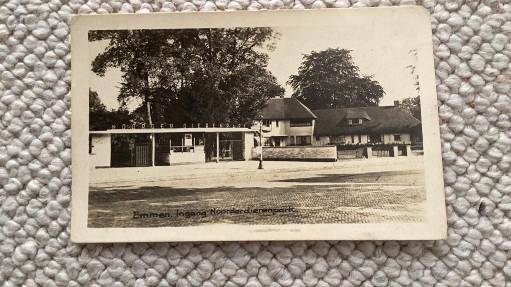Ansichtkaart Emmen Ingang Noorder Dierenpark. 923, Verzamelen, Ansichtkaarten | Nederland, Ophalen of Verzenden, 1940 tot 1960