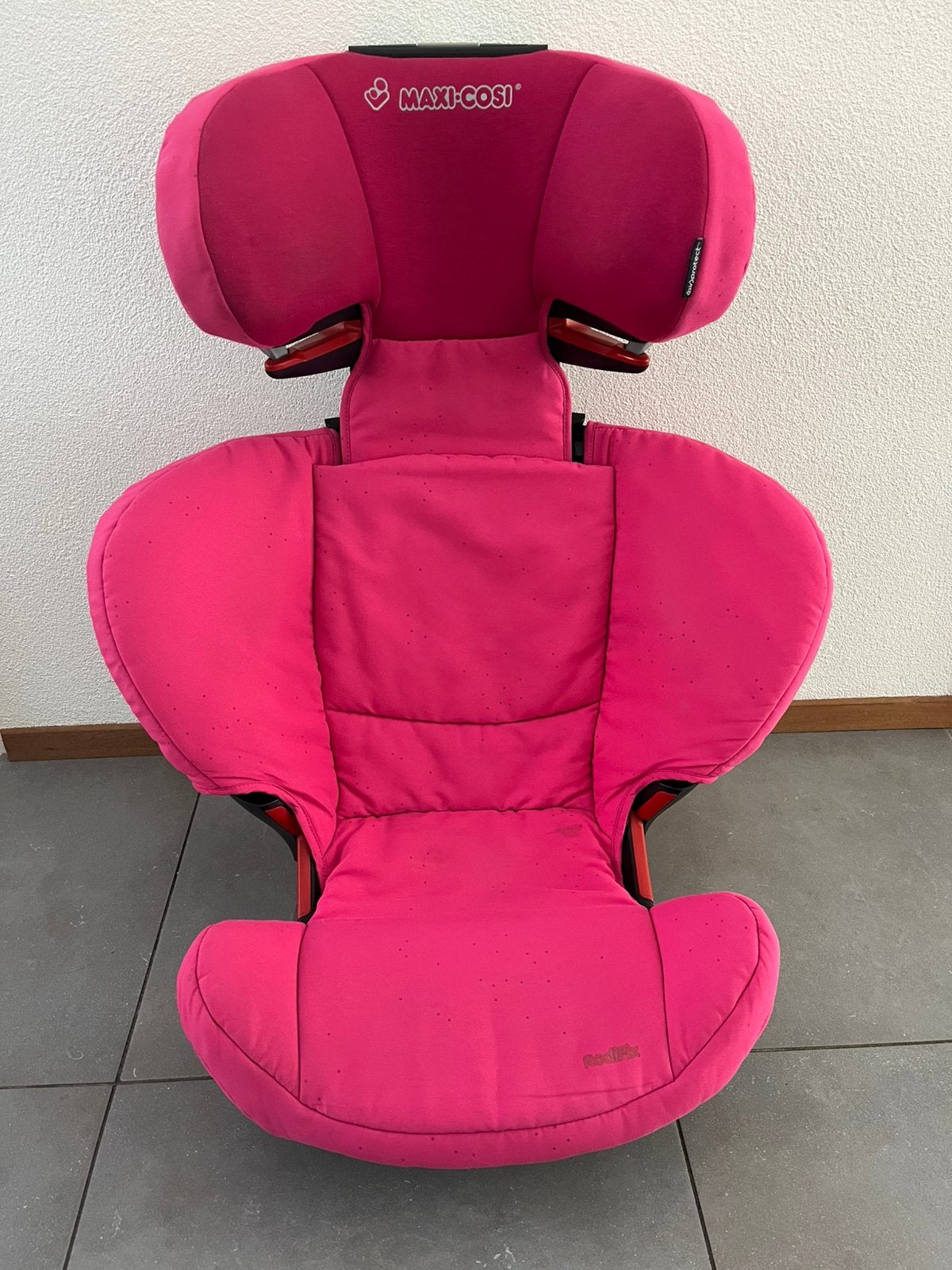 Maxi Cosi rodifix & isofix (roze), Ophalen, Gebruikt