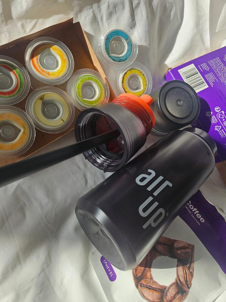 Air Up fles met diverse smaakpods, Ophalen of Verzenden, Zo goed als nieuw