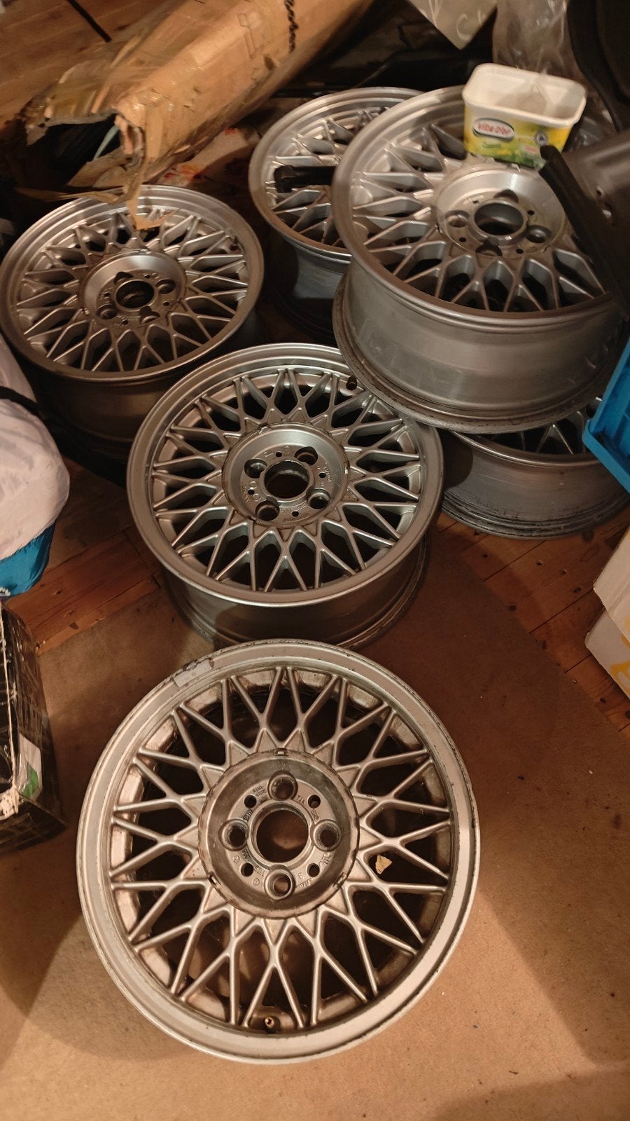 NOS naafkappen en 6 originele Style 5 BBS velgen voor BMW E3, Ophalen, Gebruikt, Zomerbanden, Velg(en)