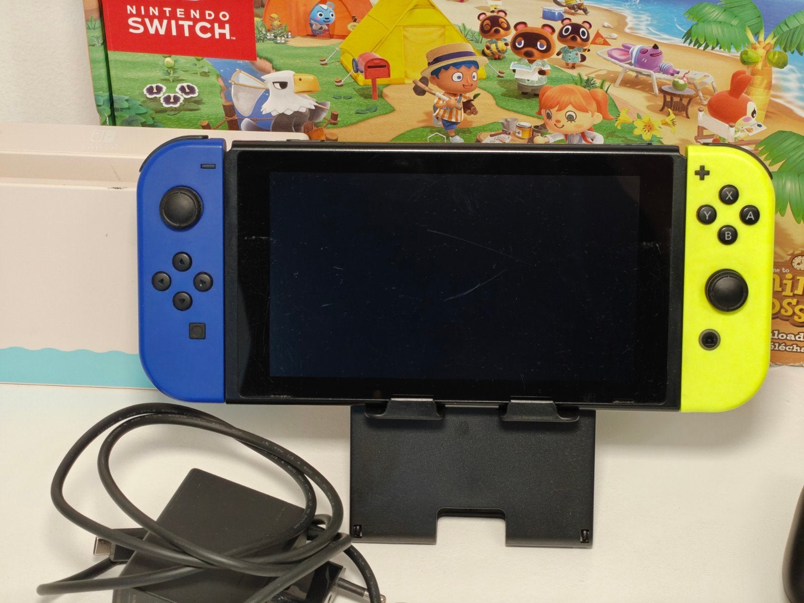 Nintendo Switch met Animal Crossing: New Horizons editie, Spelcomputers en Games, Switch 2019 Upgrade, Gebruikt, Nintendo switch