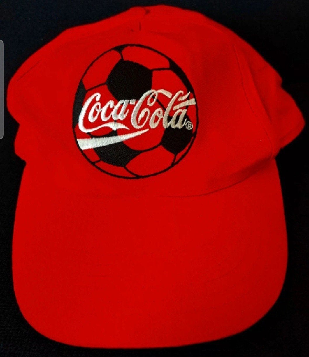 Vintage Coca-Cola voetbalpet - Rood, Coca-Cola, Nieuw, Pet, One size fits all