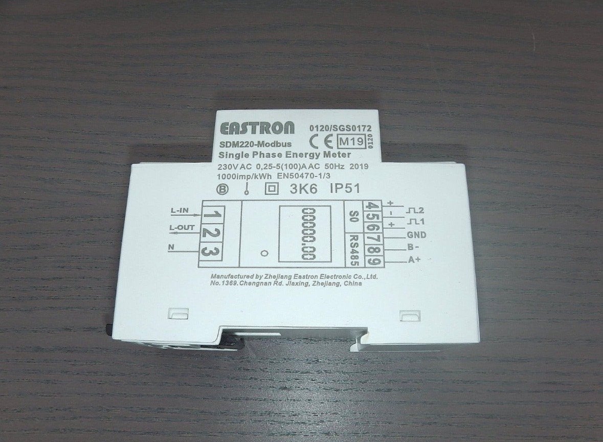 2 stuks Eastron SDM220-Modbus Enkele Fase Energiemeter, Ophalen of Verzenden, Zo goed als nieuw, Overige merken, Overige typen