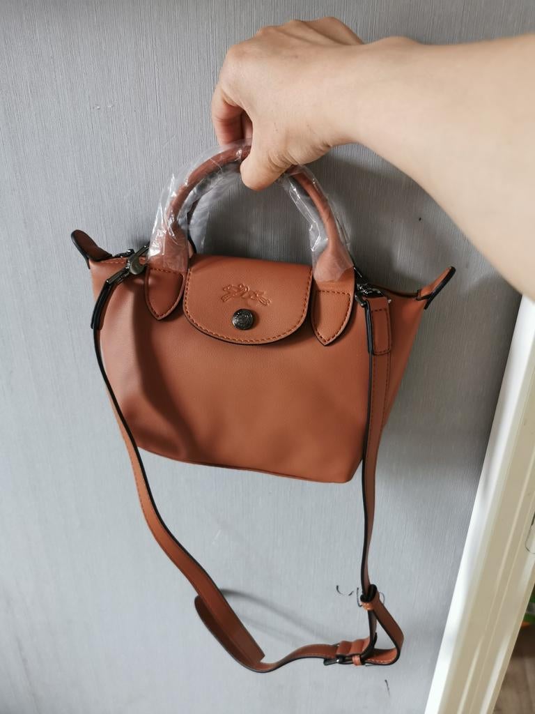 longchamp leer schoudtas,hand tas xs, Ophalen of Verzenden, Nieuw, Handtas