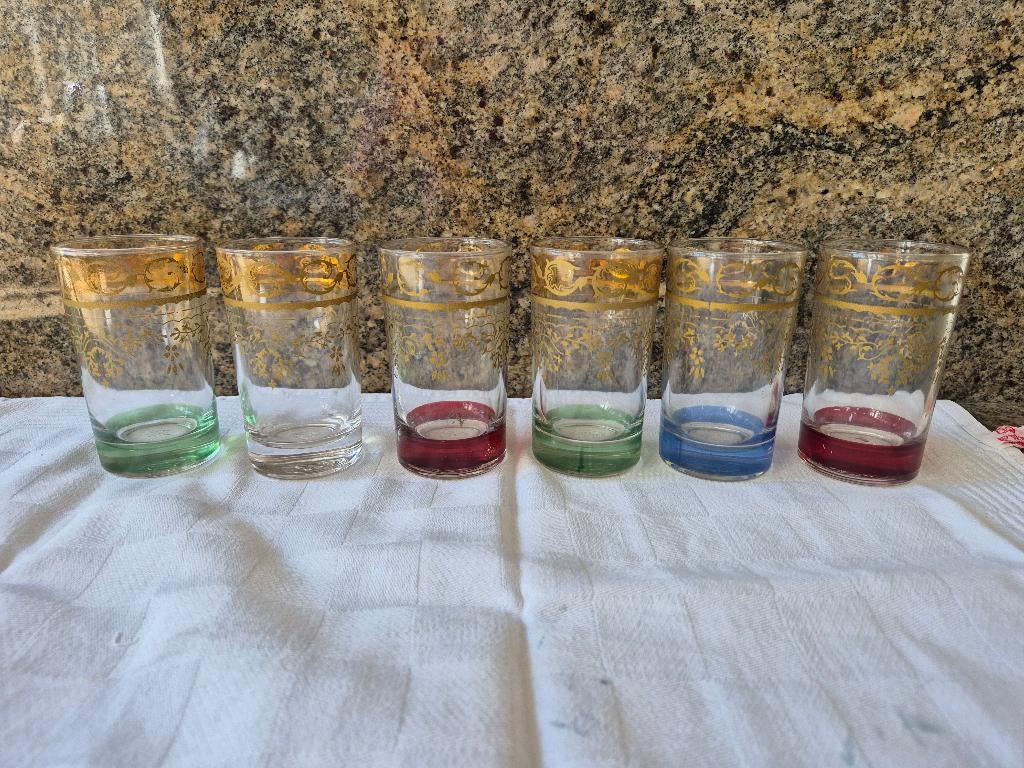 6 mooie glazen - Made in France, Ophalen of Verzenden