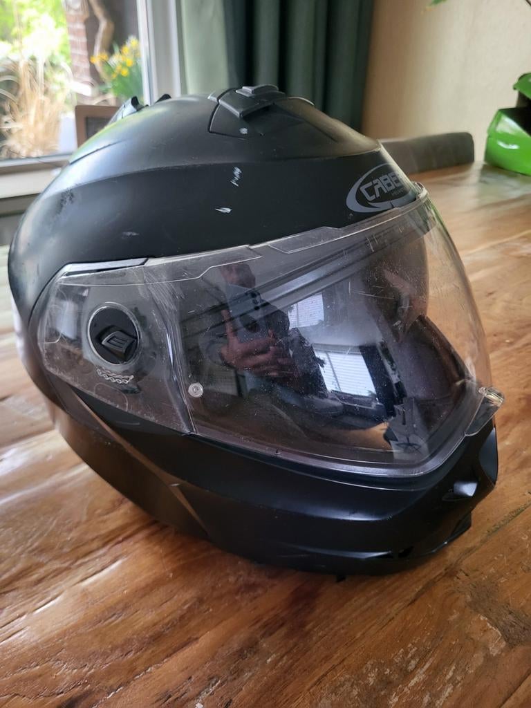 Caberg Systeemhelm Maat M - Zwart, Motoren, M, Systeemhelm, Ophalen of Verzenden, Caberg