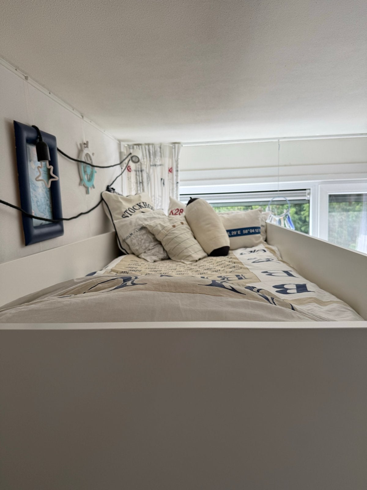 IKEA SMÅSTAD Hoogslaper met bureau en opbergruimte, Ophalen, Gebruikt, Eenpersoons, 200 cm