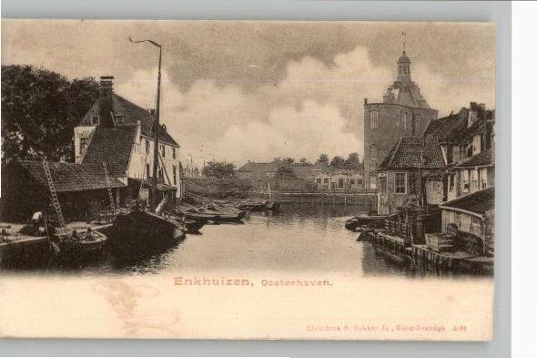 Enkhuizen oosterhaven st 1903 PRACHTKAART, Verzenden, Voor 1920, Gelopen, Noord-Holland