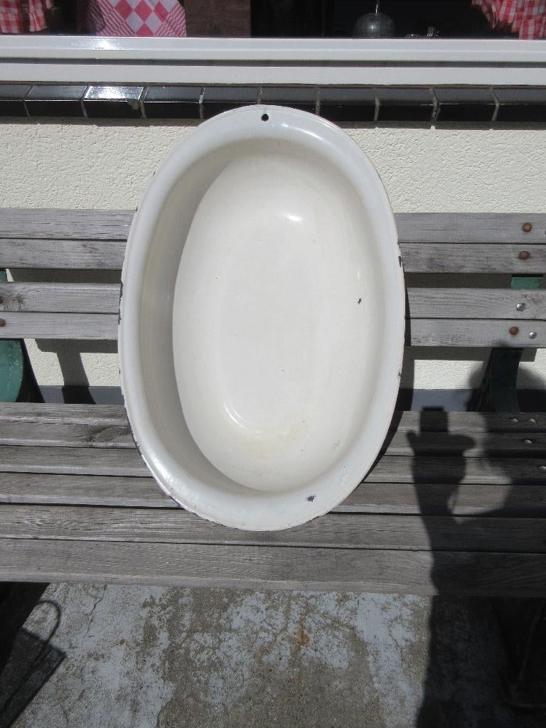 Antiek Emaille babybadje, Ophalen of Verzenden