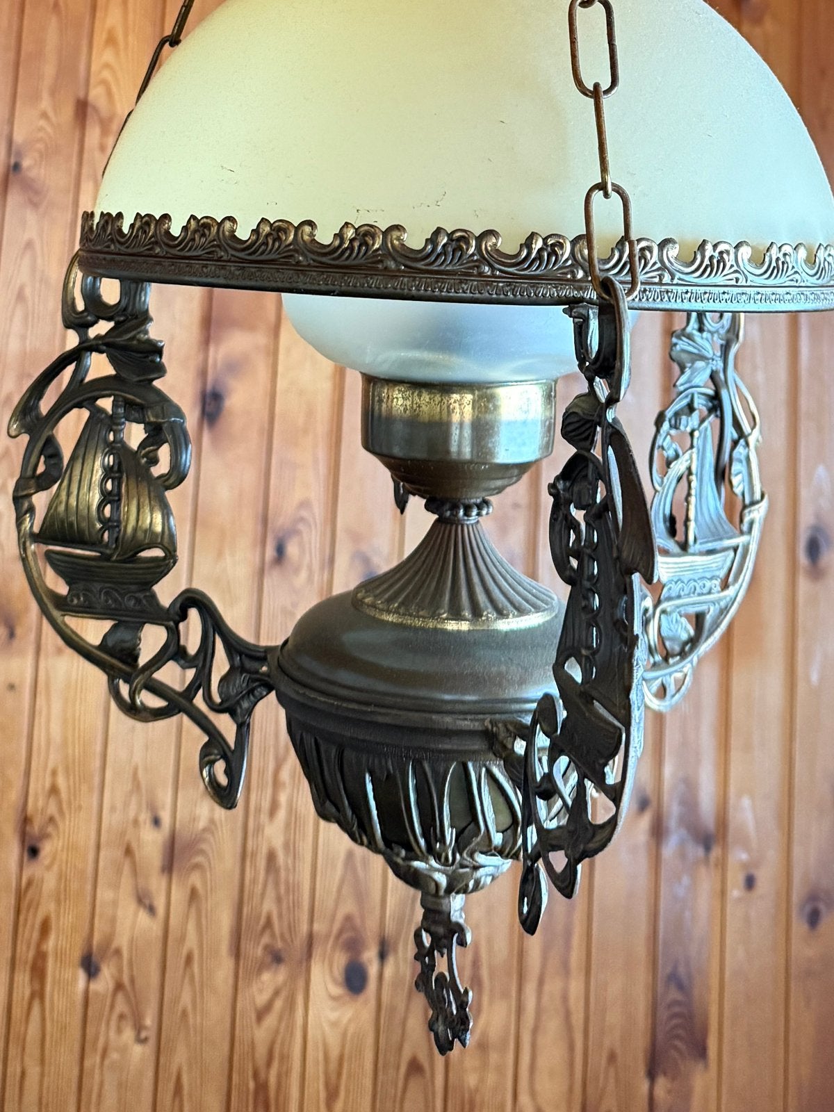 Antieke schipperslamp, Ophalen