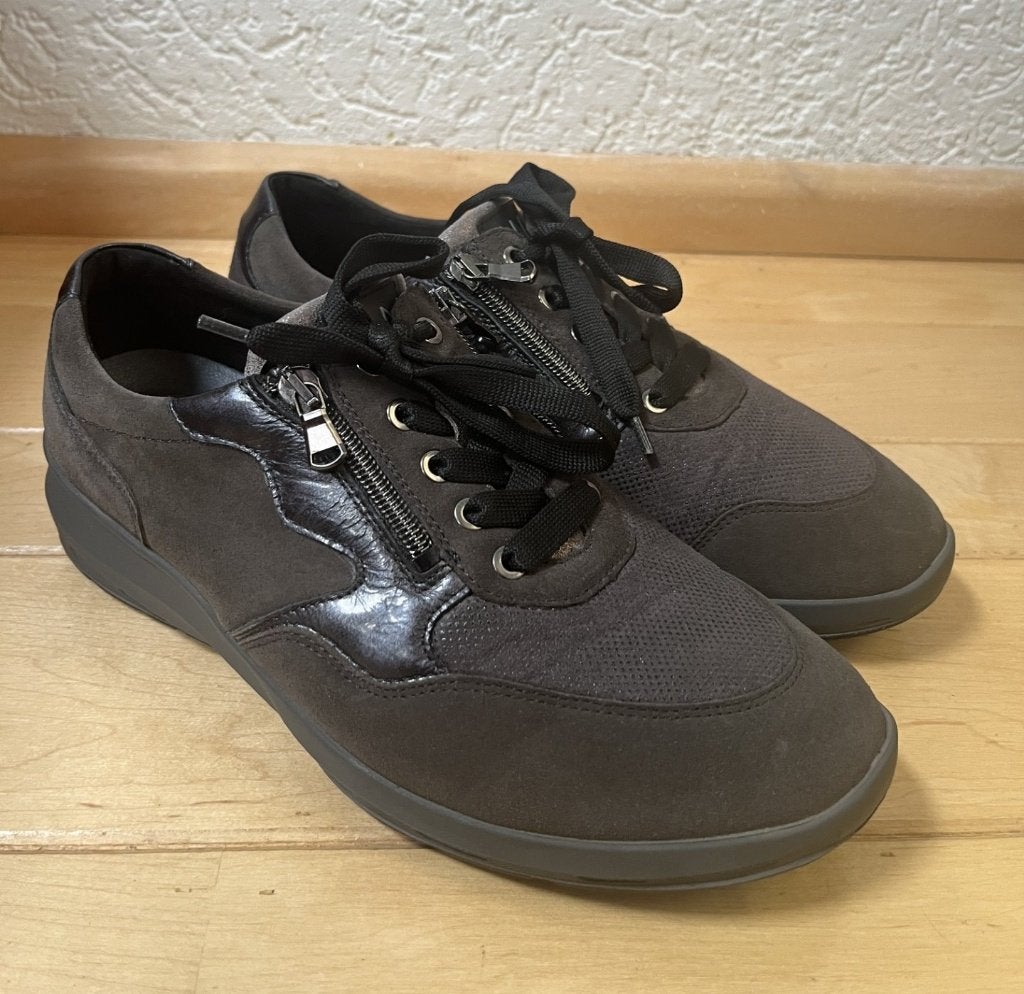 Waldläufer sneakers maat 42 + M wijdte BUNGEEZ grijs zwart, Kleding | Dames, Waldlaufer, Verzenden, Zwart, Sneakers of Gympen