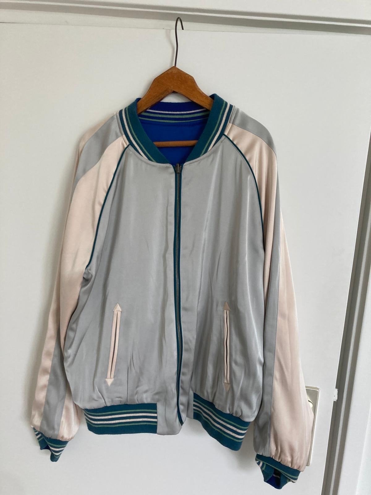 King Louie Reversible Bomberjack, Kleding | Dames, Jassen | Zomer, Ophalen of Verzenden, Zo goed als nieuw, Maat 38/40 (M), Blauw