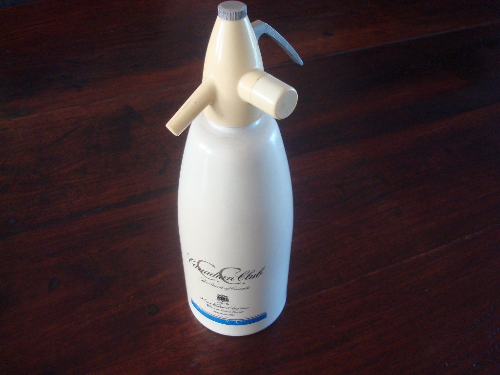 Fles sodawater Canadian Club, Ophalen of Verzenden, Gebruikt