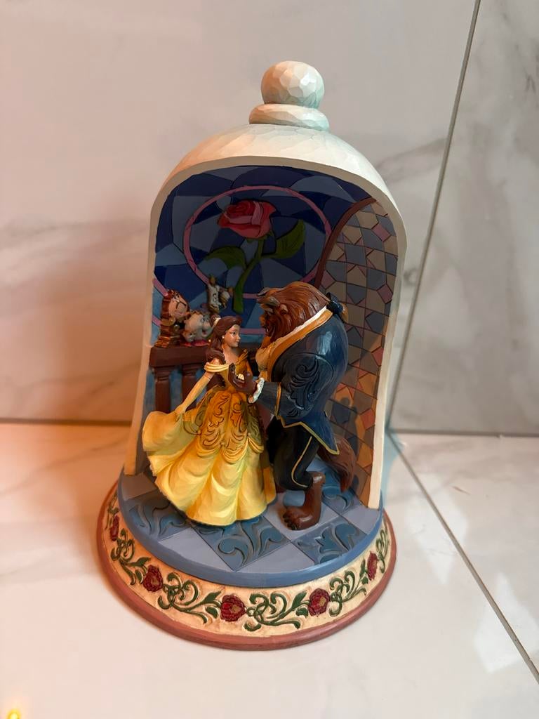 Disney Traditions Enchanted Love Beeldje - Belle en het Bees, Verzamelen, Disney, Ophalen of Verzenden, Assepoester of Belle, Zo goed als nieuw