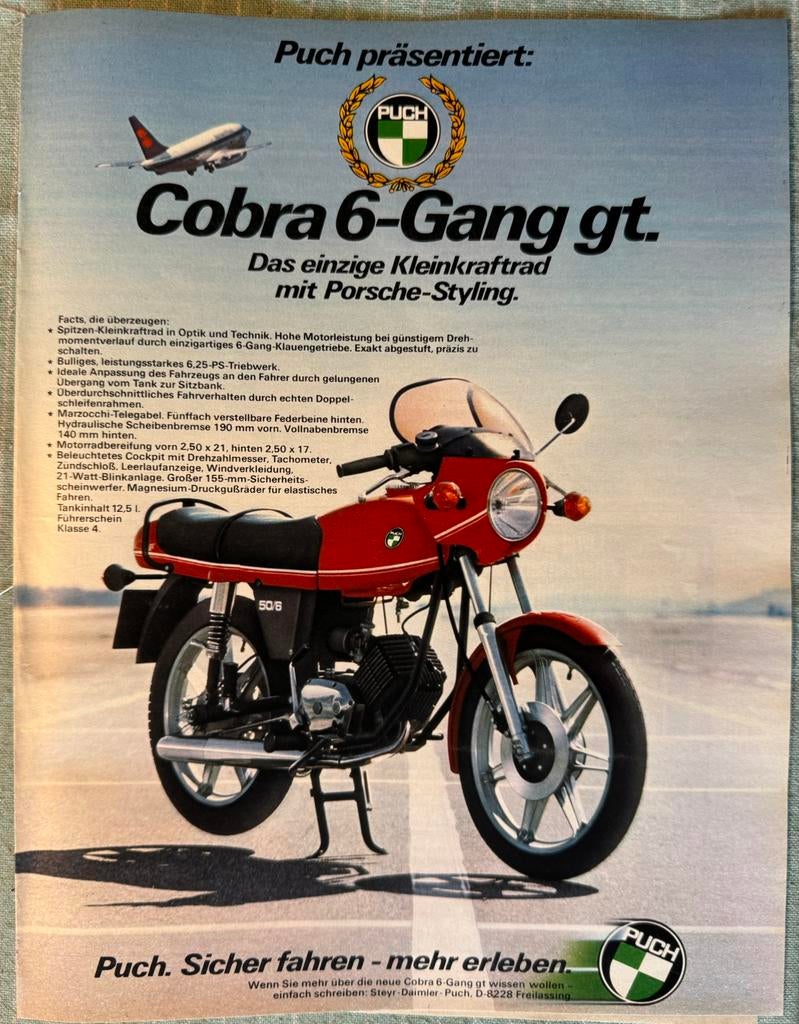 Advertentie 1977 Puch Cobra GT, Verzenden, Zo goed als nieuw, Motoren