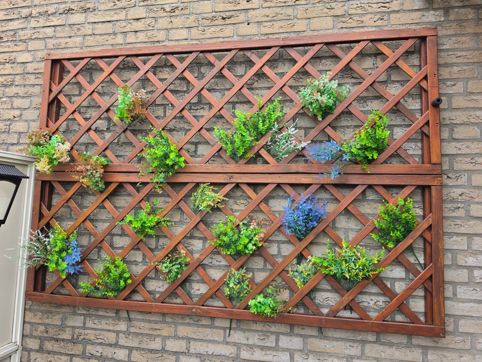 Kunstplanten incl houten wandrek, Ophalen, Gebruikt