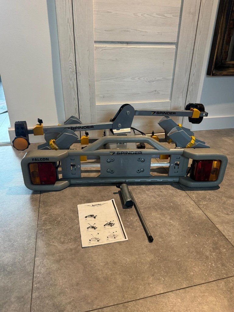 Fietsendrager Spinder Falcon 2x25kg, Ophalen, 2 fietsen, Gebruikt, Trekhaakdrager