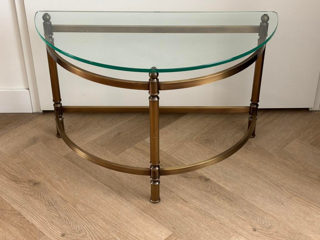 Vintage Hollywood Recency halfronde tafel, Huis en Inrichting, Tafels | Salontafels, Ophalen, 50 tot 100 cm, Zo goed als nieuw