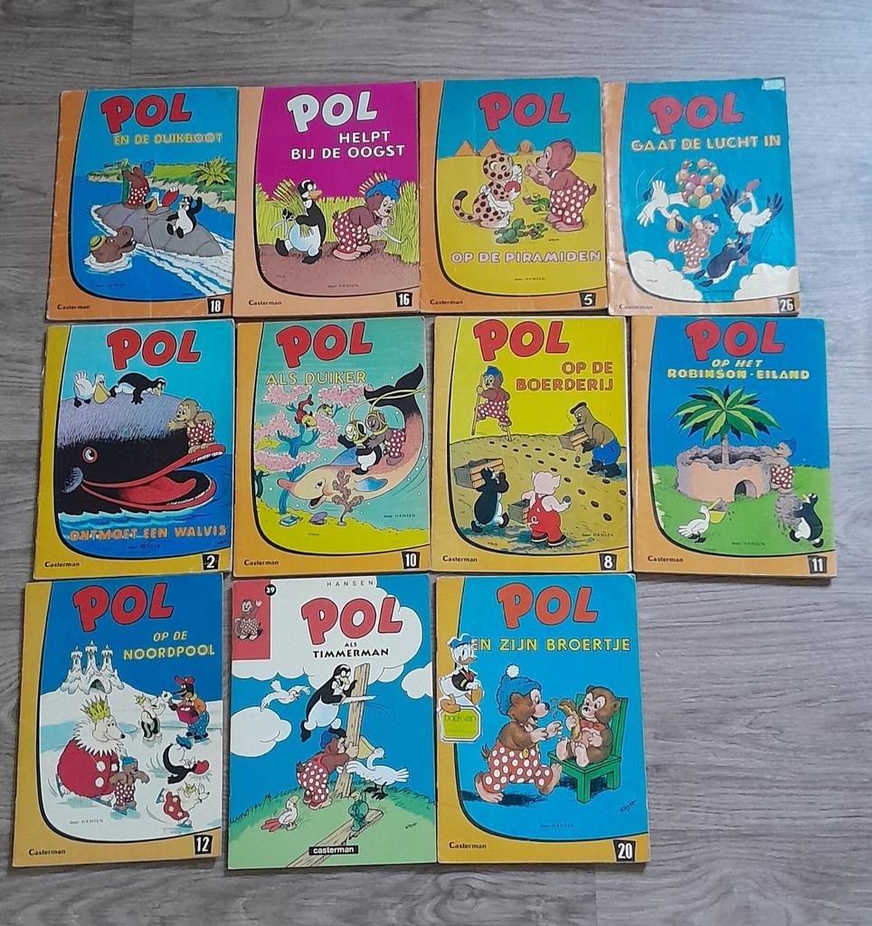 Grote collectie Pol stripboeken (11 stuks), Boeken, Stripboeken, Meerdere stripboeken, Ophalen of Verzenden, Gelezen, Hansen