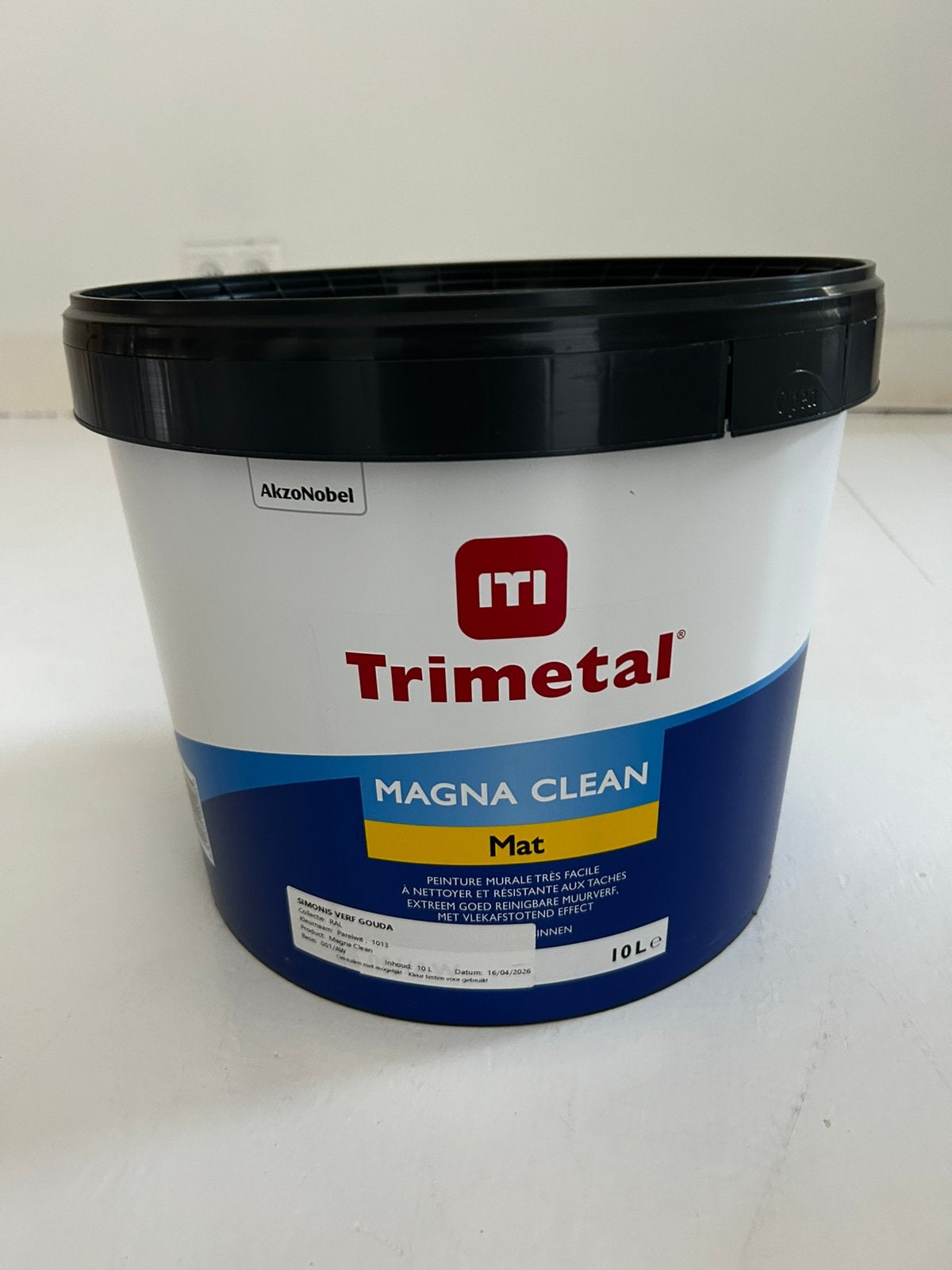 Trimetal Magna Clean Mat Parelwit 10l, Ophalen, 5 tot 10 liter, Wit, Nieuw