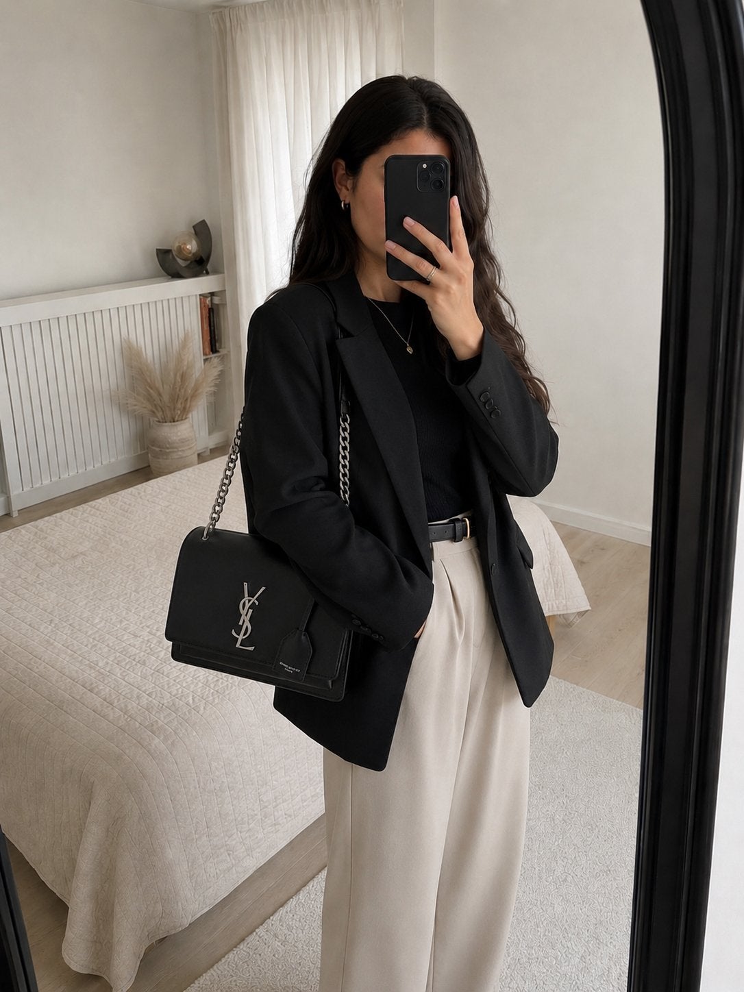 Saint Laurent YSL tas, Ophalen of Verzenden, Zo goed als nieuw, Zwart