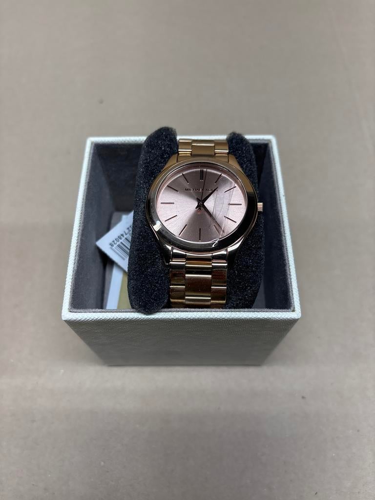 Michael Kors Horloge MK3197 Rosé Kleurig Staal 42mm, Overige merken, Gebruikt, Staal, Polshorloge