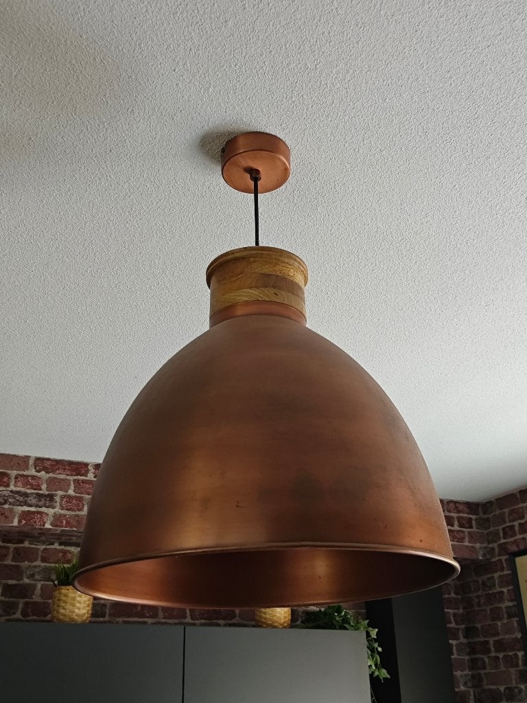 Koperen hanglamp, Ophalen, Zo goed als nieuw