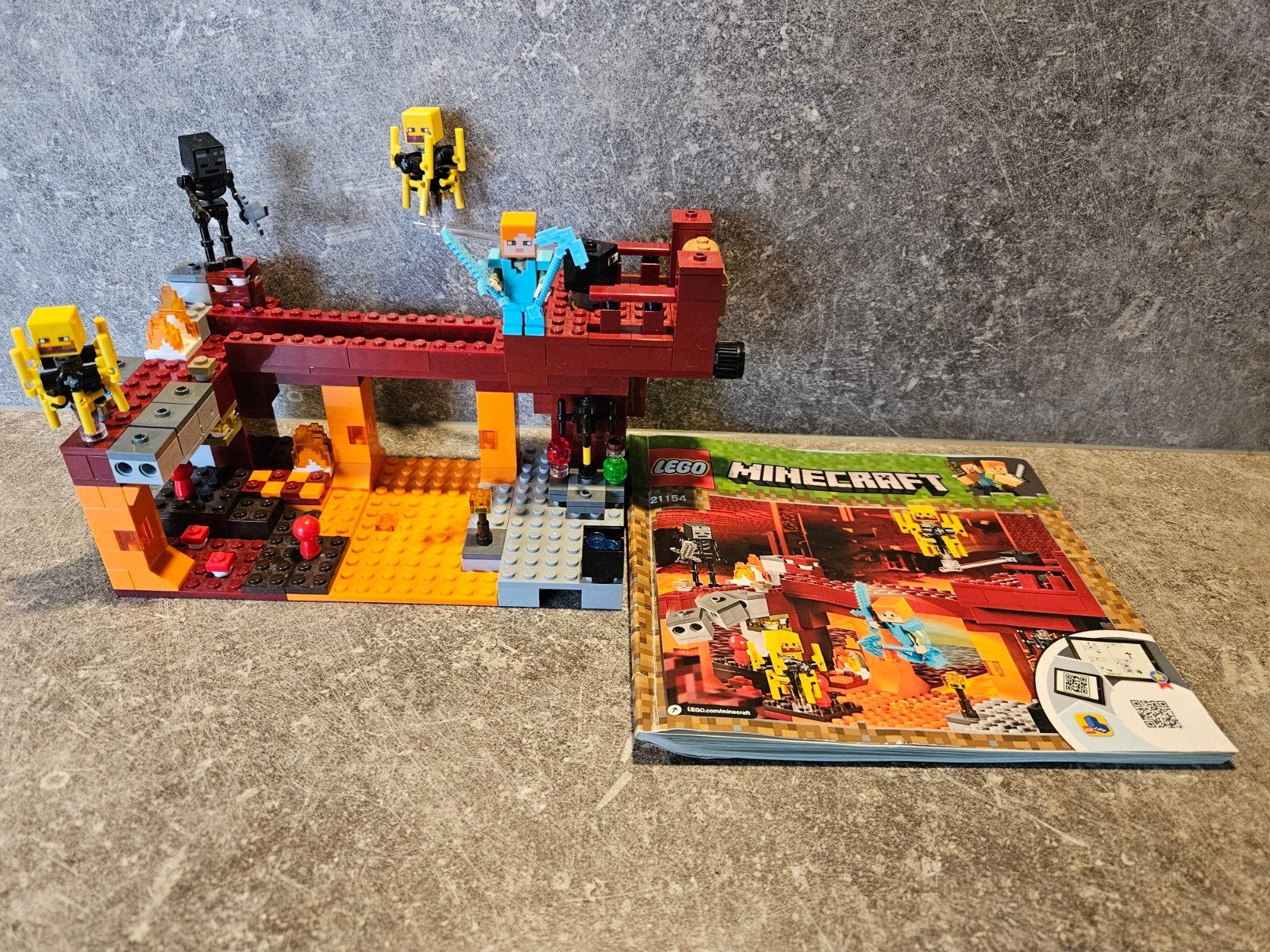 Lego Minecraft 21154 De Brug naar de Blaze, Compleet, Minecraft, Lego, Ophalen of Verzenden