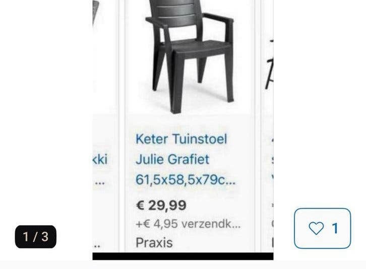 NU OP TE HALEN NEW 5x Keter Julie Tuinstoelen - MOET NU WEG!, Ophalen, Nieuw, Kunststof