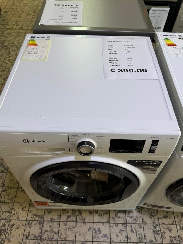Bauknecht wasmachine 8 kg 1400