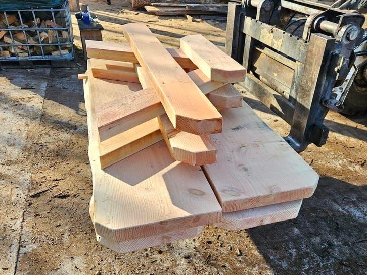 Robuuste Boomstam Picknicktafel - bouwpakket - 6cm dik!, Ophalen, Nieuw, Rechthoekig, Hout