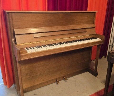 Fraaie Duitse Sauter piano, model 120 incl gratis transport, Ophalen, Gebruikt, Zwart