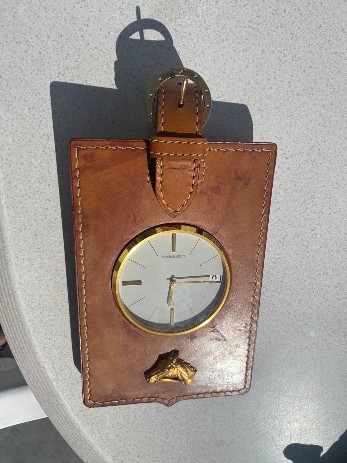 Jaeger-LeCoultre travel clock, ca. 1970s., Ophalen of Verzenden, Zo goed als nieuw