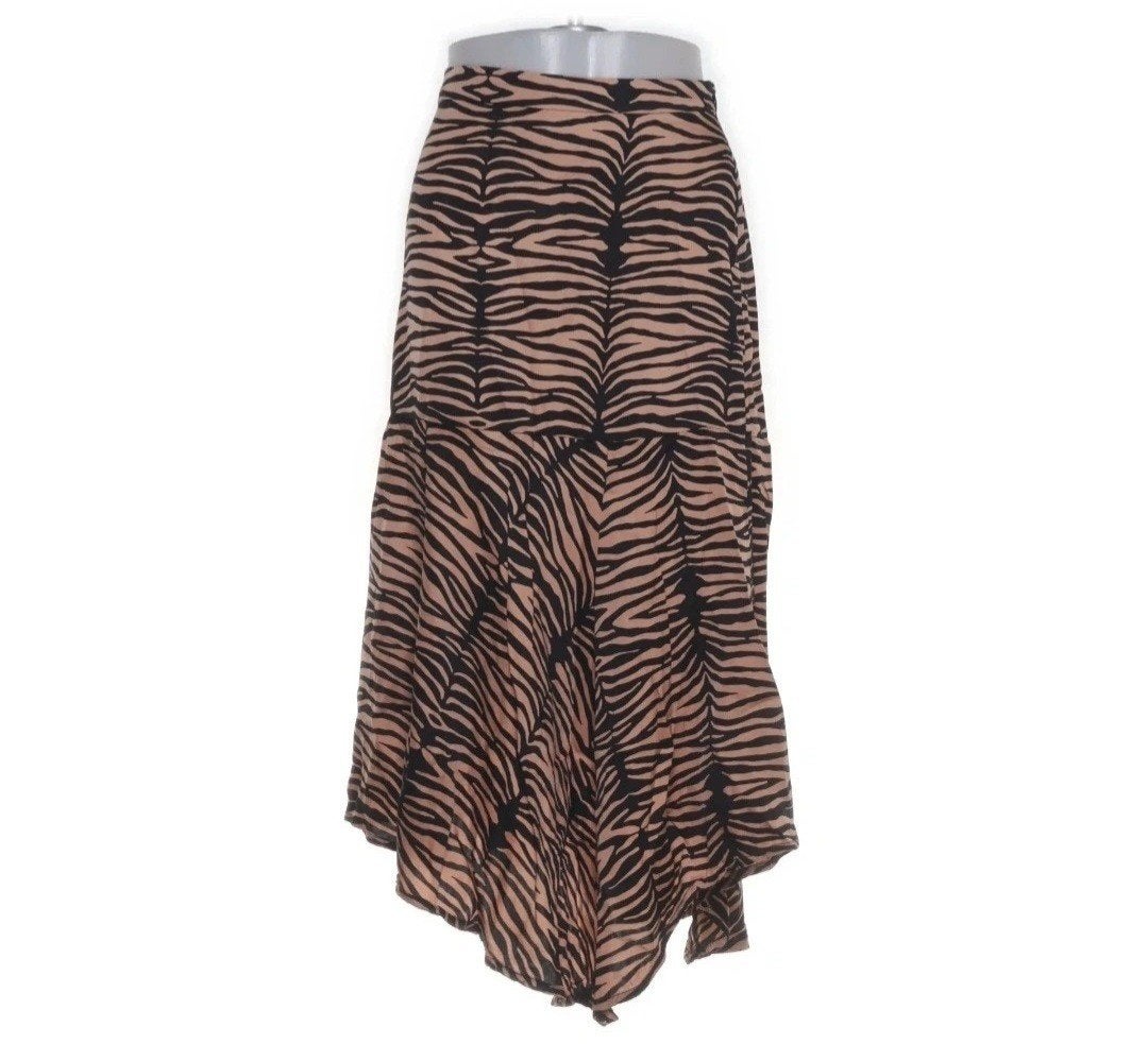 Munthe Bruine Asymmetrische Maxi Rok Maat 38, Maat 38/40 (M), Bruin, Verzenden, Zo goed als nieuw