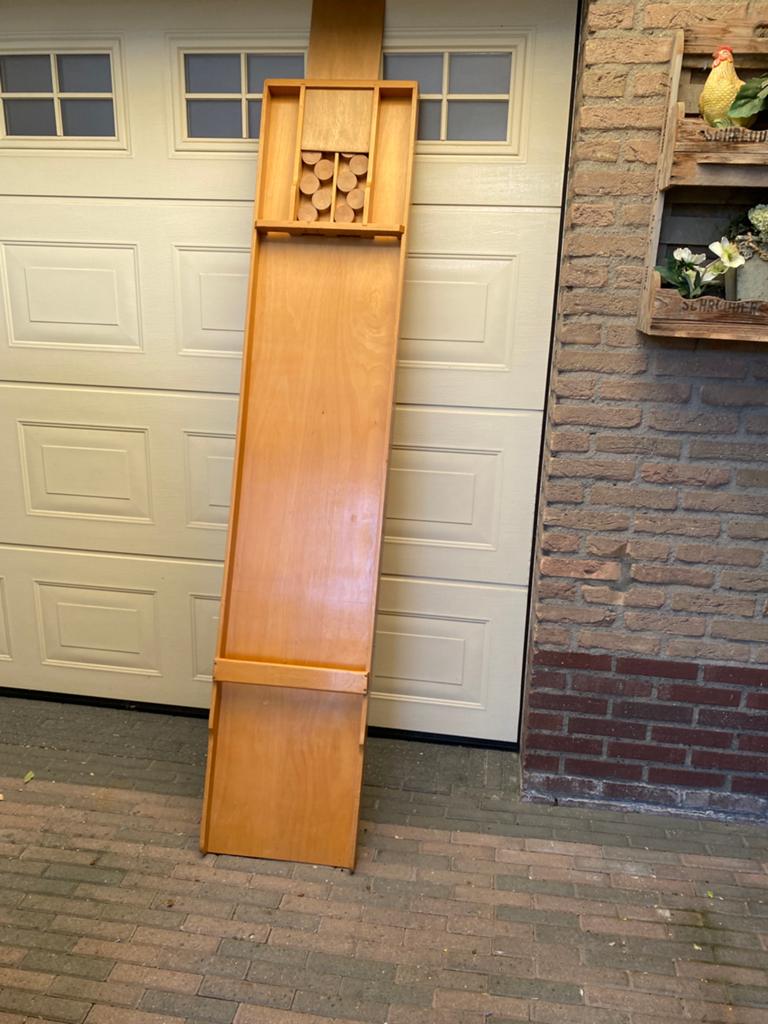 Sjoelbak-compleet met 30 stenen € 45,00, Ophalen, Gebruikt