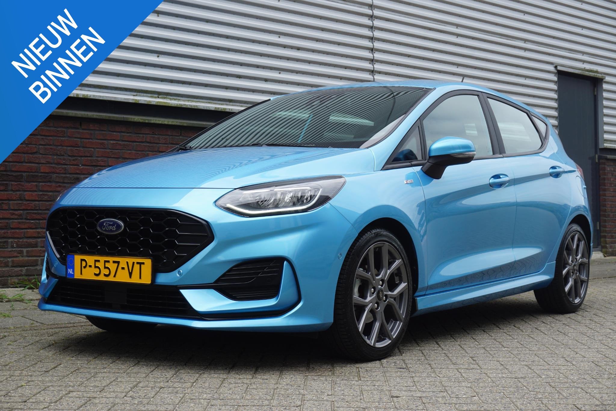 Ford Fiesta 1.0 EcoB 125PK Hybrid ST-Line/Facelift/Camera/ 1, Gebruikt, Euro 6, Blauw, 49 €/maand