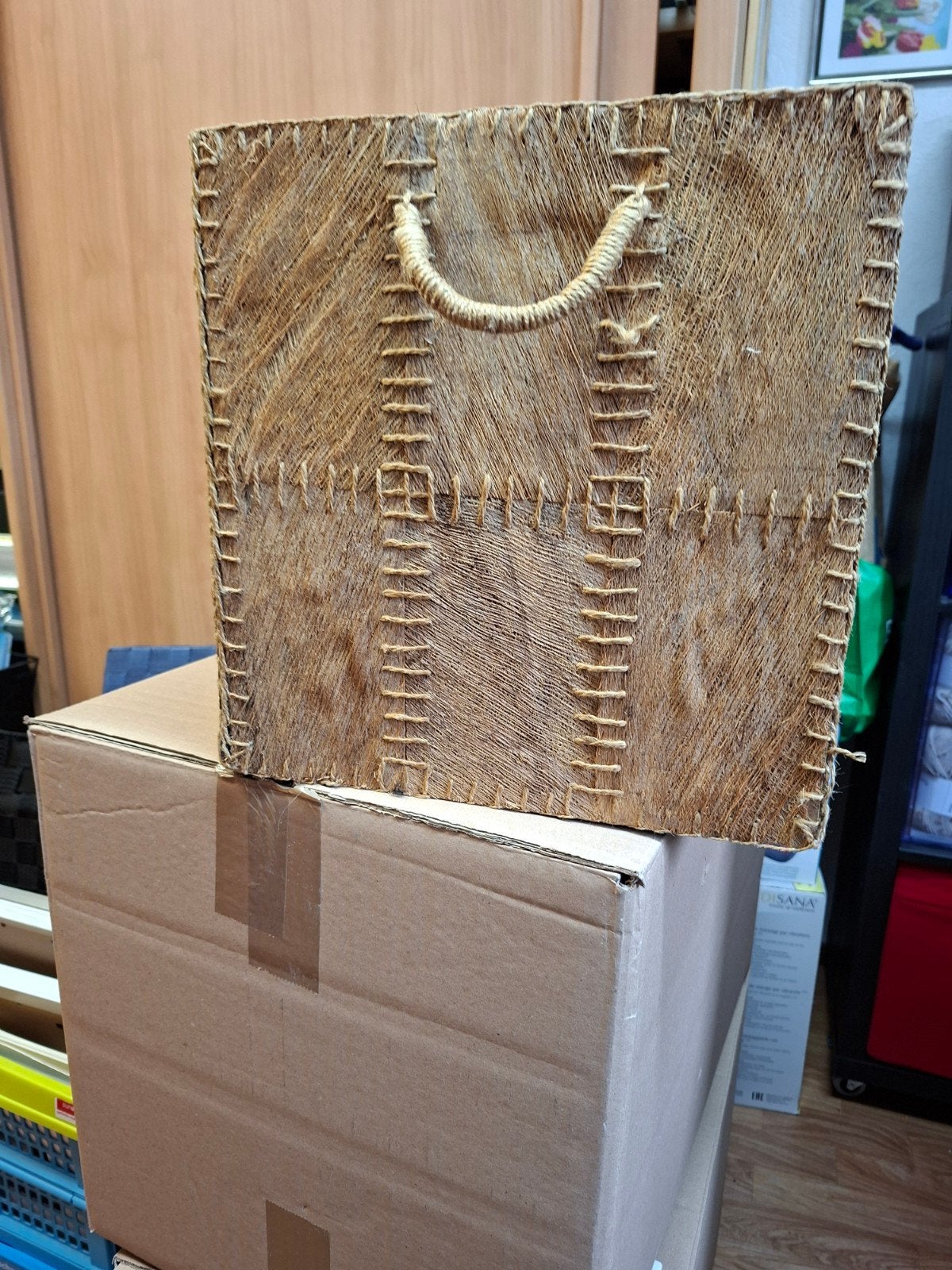 Opbergmand 33x33x33 cm - Perfect voor Kallax vakkenkast, Gebruikt, Ophalen of Verzenden, Landelijk, Natuurlijk materiaal