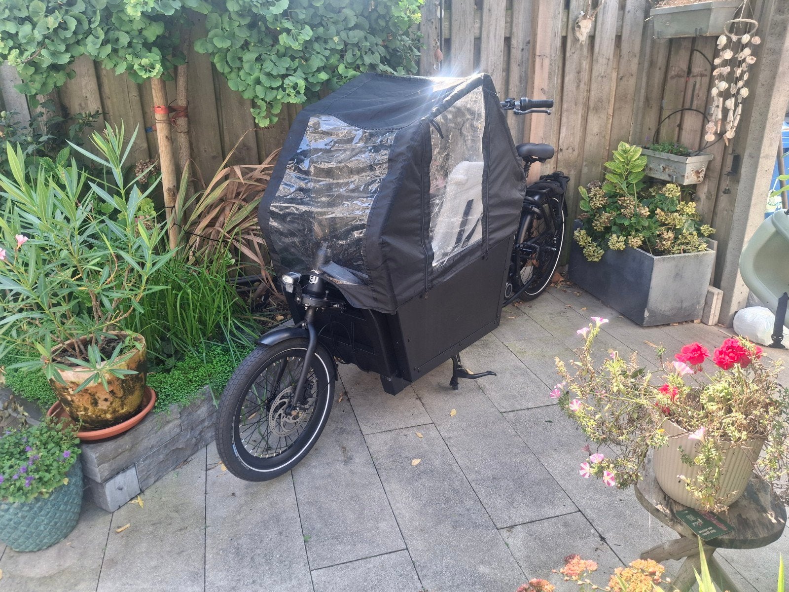 Bakfiets nieuw Qivelo Ananda zwart 2 wielen, Ophalen, 4 kinderen of meer, Nieuw, Elektrisch