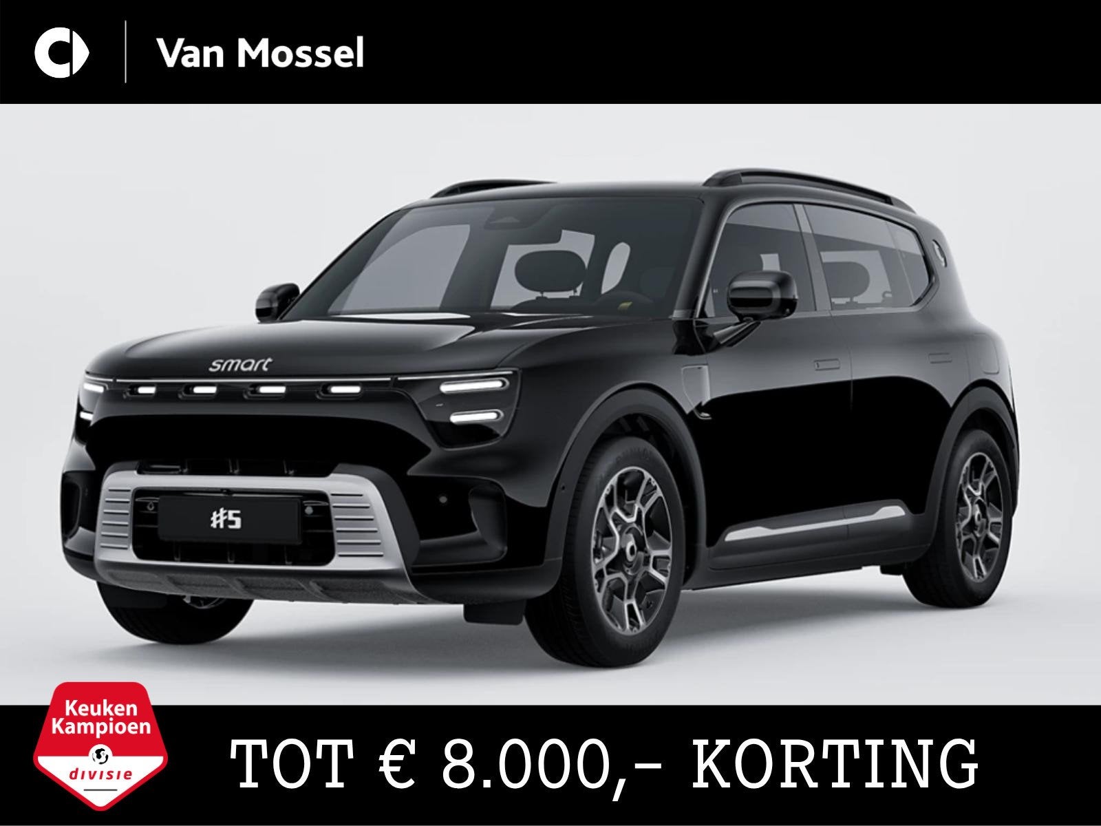 smart #5 Pro / Verwarmd stuurwiel/ Keyless entry/ 13-inch OL, Auto's, Automaat, Nieuw, 1600 kg, Stoelverwarming