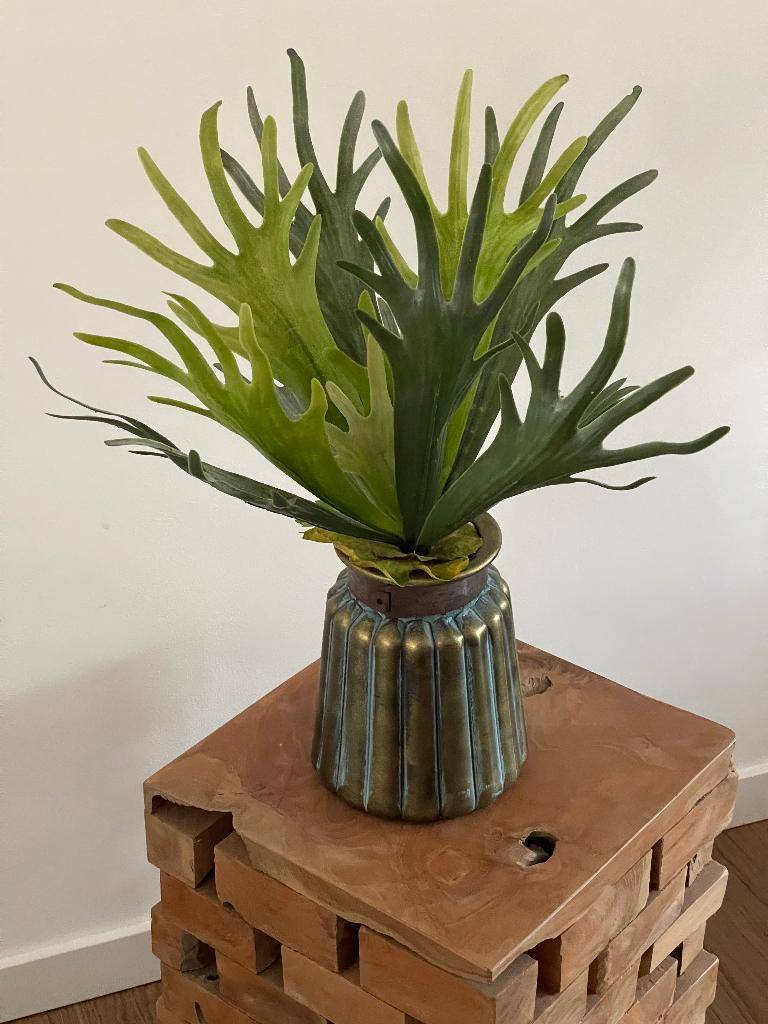 Kunst hertshoornvaren in pot, Ophalen of Verzenden, Nieuw, Binnen