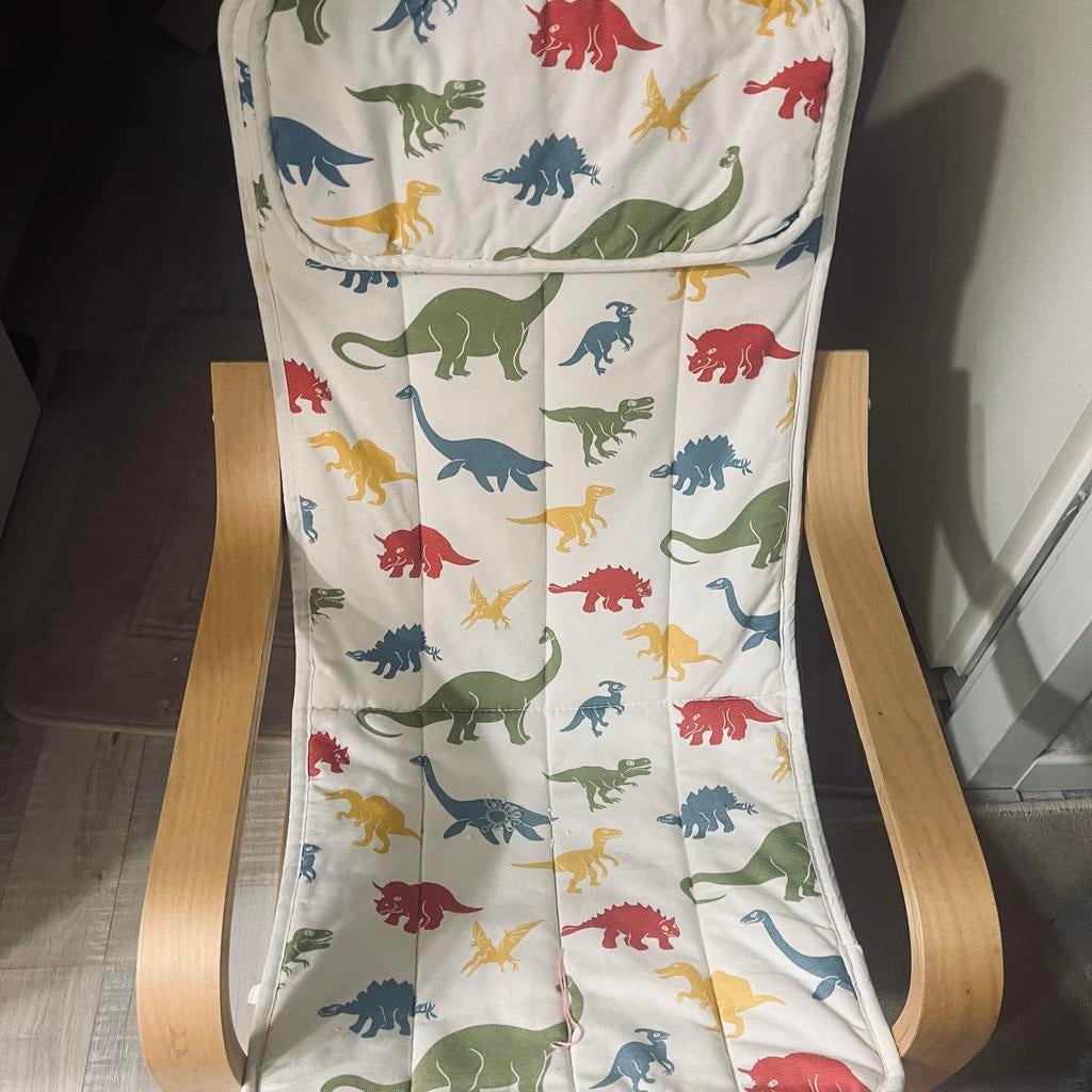 IKEA Oliophant Kinderstoel met Dino Print, Ophalen of Verzenden, Gebruikt, Overige typen