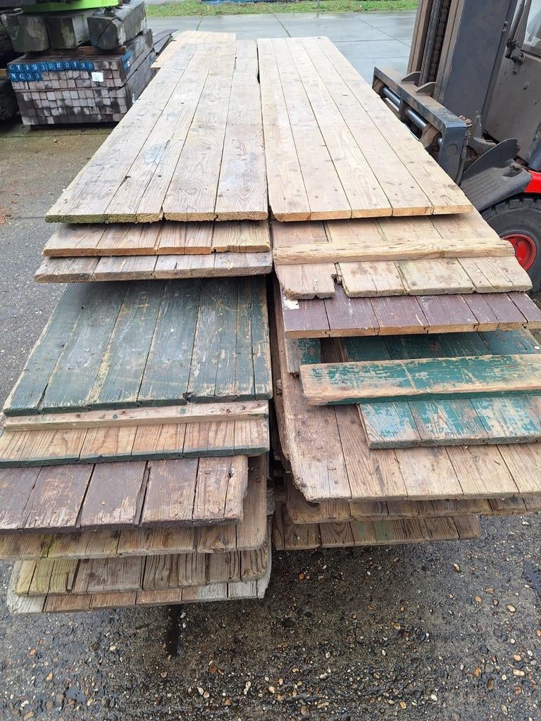 Oude sloophout  Schotten   wandbekleding  lambrisering, Doe-het-zelf en Verbouw, Hout en Planken, Ophalen, Gebruikt, Plank
