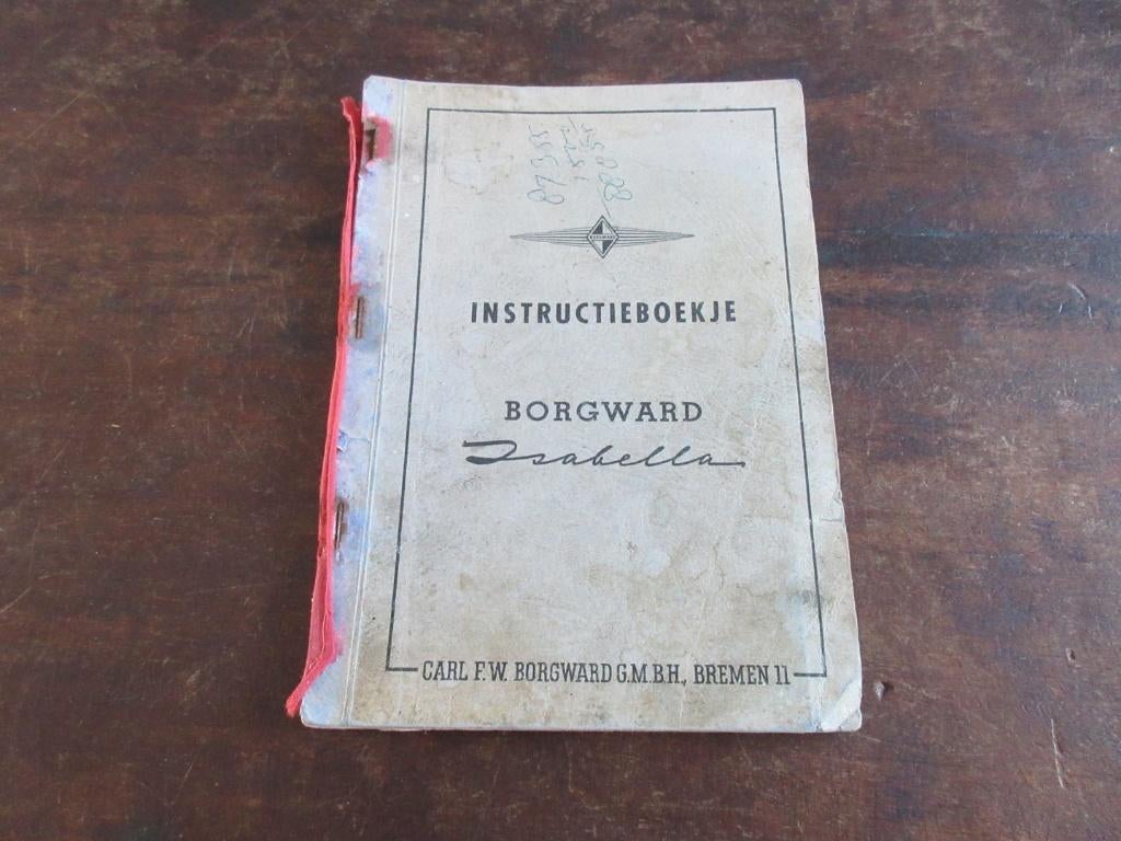 Borgward Isabella instructieboek manual handleiding, Auto diversen, Handleidingen en Instructieboekjes, Ophalen of Verzenden